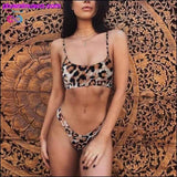 Plus Minus Co Bikini Women Swimwear Swimsuit Sexy Leopard Snake, view 4