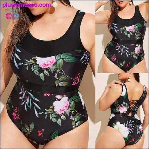 Plus Minus Co Bikinis Women One Piece Swimsuit Push Up Tankini Plus
