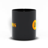 Plus Minus Co Bitcoin Boss Mug For Blockchain Crypto Currency Traders Black Mugs, Bitcoin Gifts - Gifts For Crypto Lovers, Gifts For Bitcoin Lovers, view 3