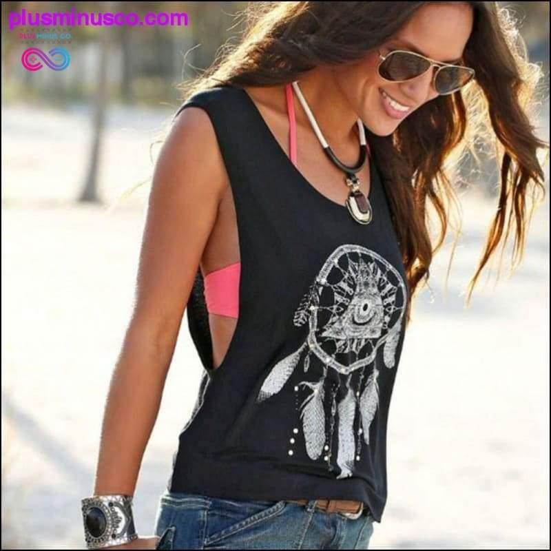 Plus Minus Co Black Dreamcatcher Tank Top