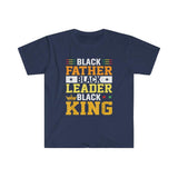 Plus Minus Co Black Father Black Leader Black King Afrocentric Tee T-Shirts, fathers day gift, funny Fathers Day gift, view 2