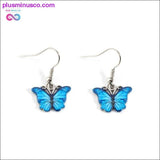 Plus Minus Co Blue Butterfly Pendant Necklace for Women Lovely Harajuku, view 2