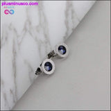 Plus Minus Co Blue Crystal Cone Cufflinks Men Classic Brand Blue Prismatic, view 6