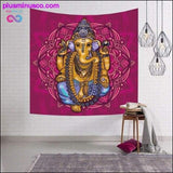 Plus Minus Co Blue Elephant Tapestry India Home Textile Mandala Tapestry, view 2