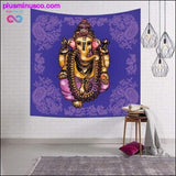 Plus Minus Co Blue Elephant Tapestry India Home Textile Mandala Tapestry, view 5