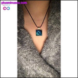 Plus Minus Co Blue Universe and Gold Pyramid Necklace + Glow In The Dark, view 2