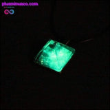 Plus Minus Co Blue Universe and Gold Pyramid Necklace + Glow In The Dark, view 3