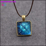 Plus Minus Co Blue Universe and Gold Pyramid Necklace + Glow In The Dark, view 4