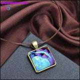 Plus Minus Co Blue Universe and Gold Pyramid Necklace + Glow In The Dark, view 5