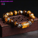 Plus Minus Co Tiger Eyes Stone Beads Bangles & Bracelets Jewelry Lucky, view 2