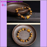 Plus Minus Co Tiger Eyes Stone Beads Bangles & Bracelets Jewelry Lucky, view 6