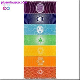 Plus Minus Co Bohemia India Mandala Blanket 7 Chakra Rainbow Stripes, view 2