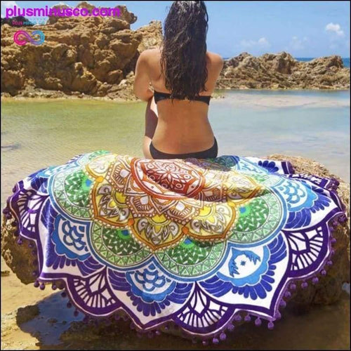 Plus Minus Co Bohemian Mandala Round Beach Tapestry/ Hippie Yoga Mat