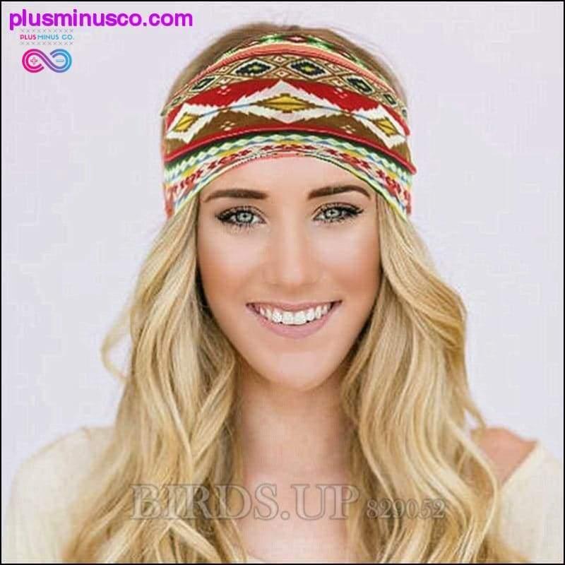 Plus Minus Co Boho Cotton Headband for Women Cashew Totem Wide Hair Bands