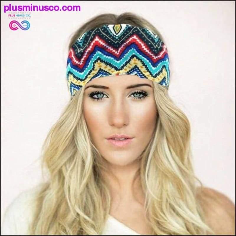 Plus Minus Co Boho Elastic Wide Turban for Women at PlusMinusCo.com