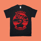 Plus Minus Co Bonsai Whisperer | Retro Sunset T-Shirts, view 2