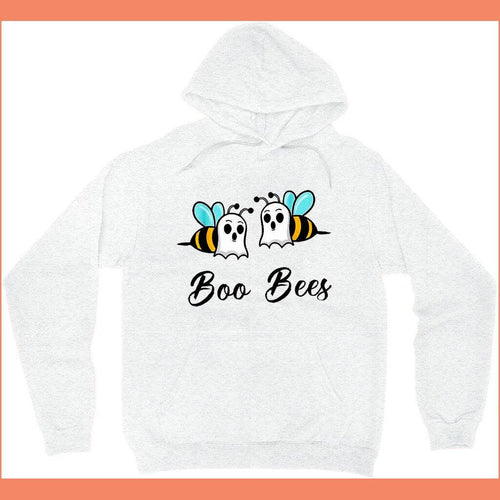 Plus Minus Co Boo Bee Hoodies (No-Zip/Pullover, Boo Bees Shirt, Boo Shirt, Ghost Shirt, Halloween Shirt, Halloween Costumes, Halloween Tees, Pumpkin Shirt