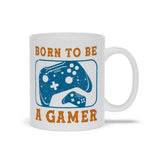 Plus Minus Co Born To Be A Gamer Mugs, Born To Be A Gamer White Mugs,Video Game mug, Online Gamer Gift, Game Controller, Video Game Lover, Boys Teens, view 2