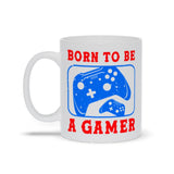 Plus Minus Co Born To Be A Gamer White Mugs,Video Game mug, Online Gamer Gift, Game Controller, Video Game Lover, Boys Teens Gaming,, view 4