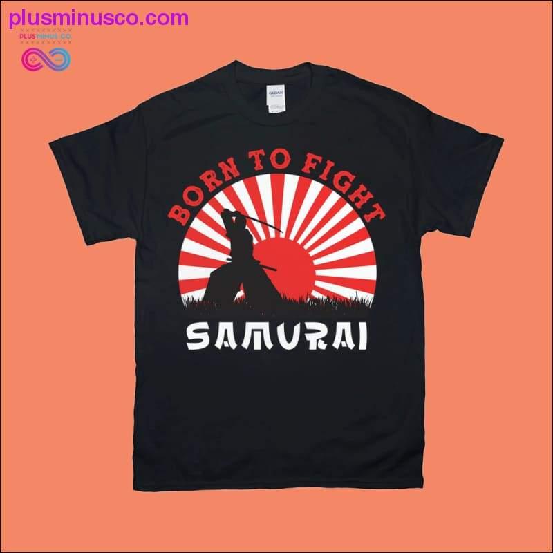 Plus Minus Co Born to Fight | Samurai | Retro Sunset T-Shirts