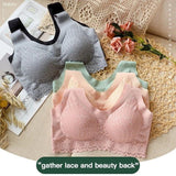 Plus Minus Co Bras for Women Hot Top Newest 5D Wireless Contour Bra Lace Breathable Underwear Seamless for Running Top, view 2