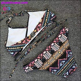 Plus Minus Co Brazilian Bikini : Women Sexy Bandage Aztec Biquini String, view 3
