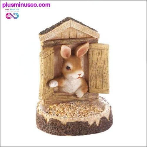 Plus Minus Co Bunny Wall Hanging Bird Feeder ll PlusMinusco.com