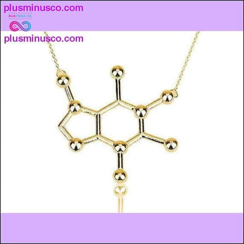 Plus Minus Co Caffeine Molecule Unisex Necklace PlusMinusco.com