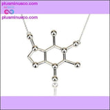 Plus Minus Co Caffeine Molecule Unisex Necklace PlusMinusco.com, view 2