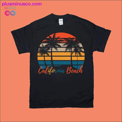 Plus Minus Co California Beach | Retro Sunset T-Shirts