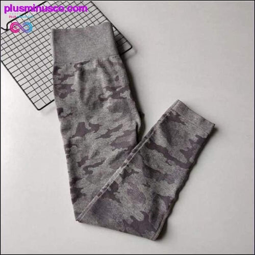 Plus Minus Co Camouflage High Waisted Yoga Pants Gym Camo Seamless