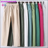 Plus Minus Co Candy Colors Summer Pants Women Lace Up Pantalon Femme, view 2