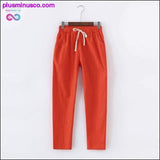 Plus Minus Co Candy Colors Summer Pants Women Lace Up Pantalon Femme, view 3