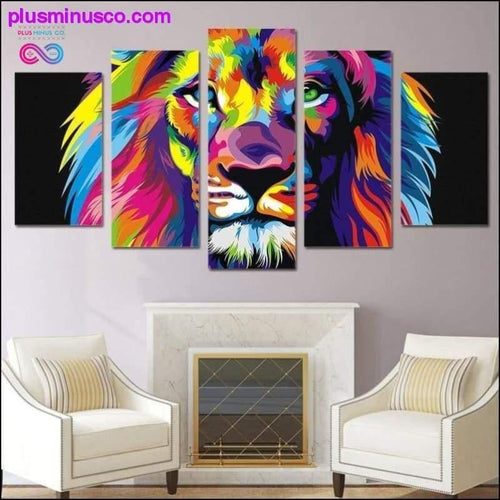 Plus Minus Co Canvas Posters Home Decor Wall Art Framework 5 Pieces