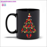 Plus Minus Co Cardinal Bird Christmas Tree / Santa Hat / Star Black Mugs, view 2