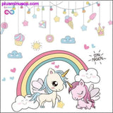 Plus Minus Co Cartoon Horse Animals Wall Stickers DIY Rainbow Hangings, view 2