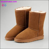 Plus Minus Co Casual classic warm wear-resistant anti-slip Genuine Leather, view 4