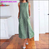 Plus Minus Co Casual Maxi Dress Sleeveless Linen Women Long Summer Dress, view 2