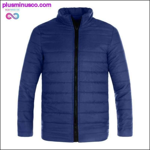 Plus Minus Co Casual Wave Cut Slim Fit Stand Collar Parka with Zipper for