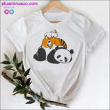 Plus Minus Co Cat Face Funny Cartoon Girl Printing 90s Spring Summer Top, view 5