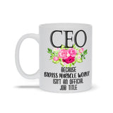 Plus Minus Co Ceo Because Badass Miracle Worker Isn'T An Official Job Title Mugs, Funny CEO Boss Mugs, view 5