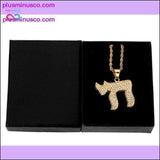 Plus Minus Co CHAI The Jewish Symbol Rhinestone Pendant Gold Plated, view 2