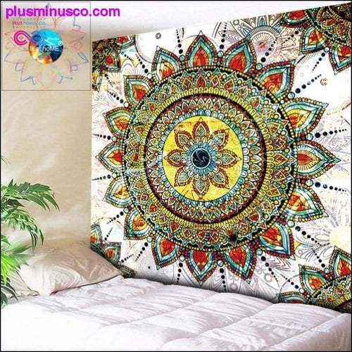 Plus Minus Co Chic Bohemian Fabric Mandala Floral Carpet Indian Wall