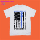 Plus Minus Co Child Abuse Awareness | American Flag T-Shirts, view 2