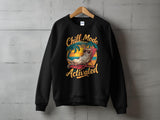 Plus Minus Co Chill Cat on Beach Graphic T-Shirt Perfect Summer Vibes Tee, view 2