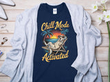 Plus Minus Co Chill Mode Activated Dog on Beach T-Shirt - Relaxed Summer Vibes Tee, view 2
