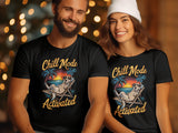 Plus Minus Co Chill Mode Activated Dog on Beach T-Shirt - Relaxed Summer Vibes Tee, view 6