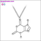 Plus Minus Co CHOCOLATE Theobromine Molecule Structure Pendant Necklace, view 3