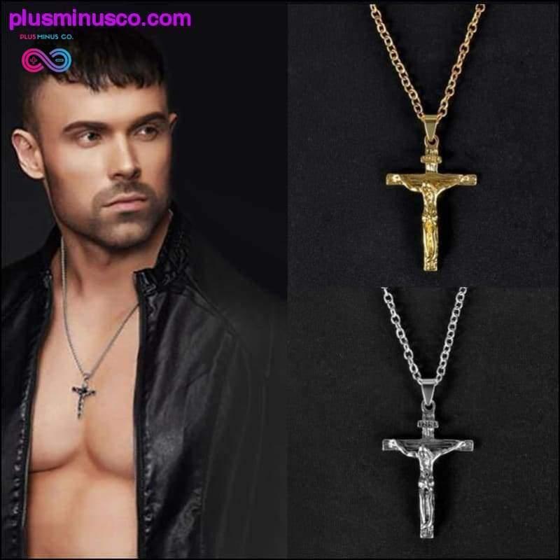 Plus Minus Co Christian Pendant Necklace Men Fashion Jewelry Crucifix