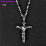 Plus Minus Co Christian Pendant Necklace Men Fashion Jewelry Crucifix, view 2